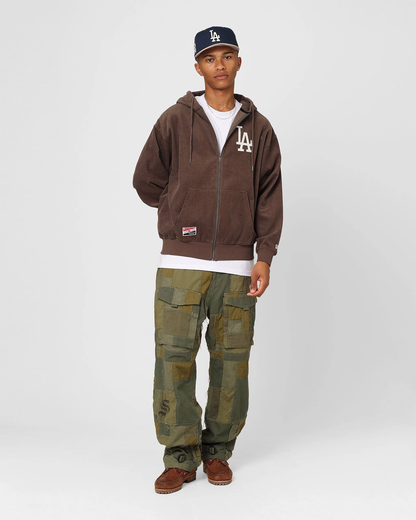 business people Dirt Repellent Surface New Era Los Angeles Oversized Zip Hoodie Moss