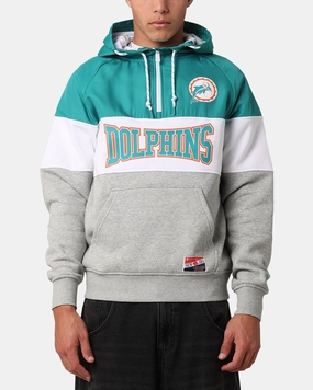 New Era Miami Dolphins Quarter Zip Hoodie Turquoise suitable for school uniforms