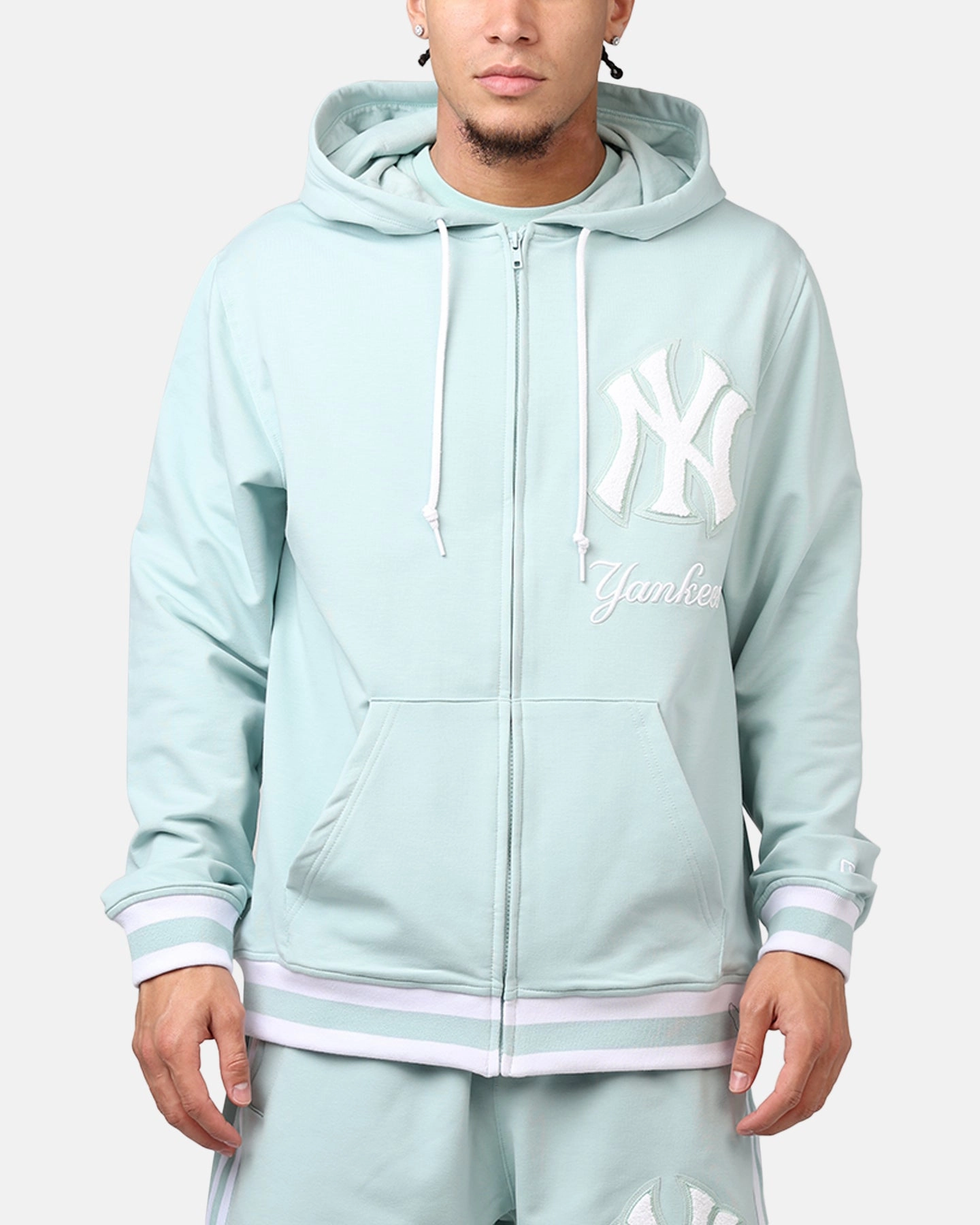 New Era New York Yankees 'Logo Select Mint' Full Zip Hoodie Mint/White Outdoor Protection Opinion