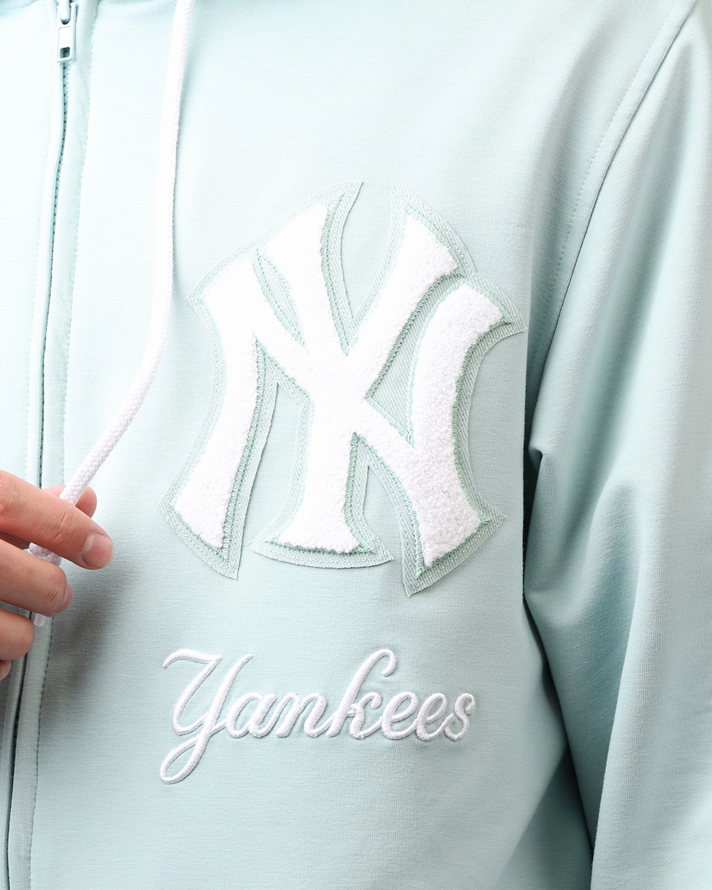 New Era New York Yankees 'Logo Select Mint' Full Zip Hoodie Mint/White Neutral Comfort