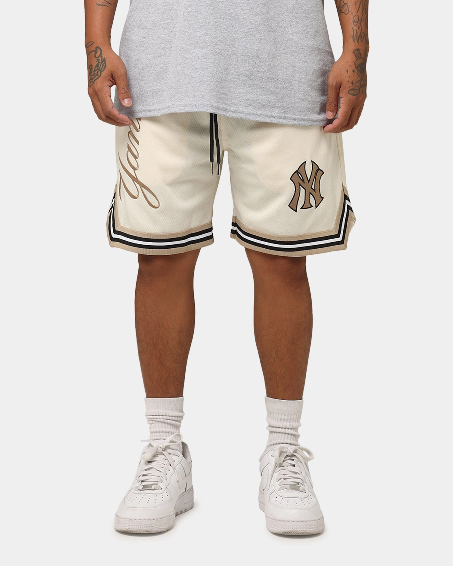 New Era New York Yankees Mesh Shorts Light Beige light feel