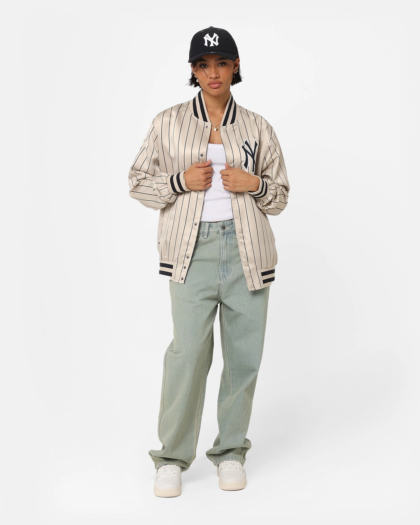 New Era New York Yankees Varsity Jacket Light Beige Urban Protection Active Protection