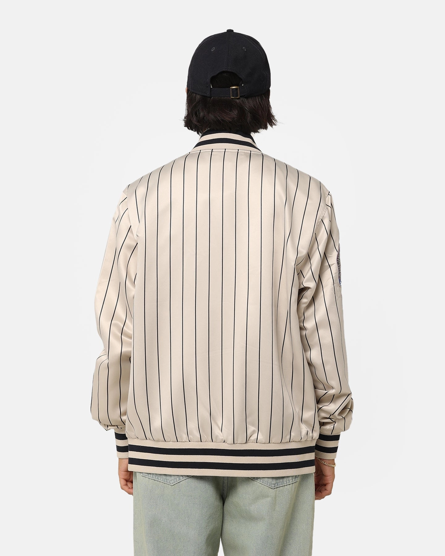 New Era New York Yankees Varsity Jacket Light Beige Smart Wear Polyester