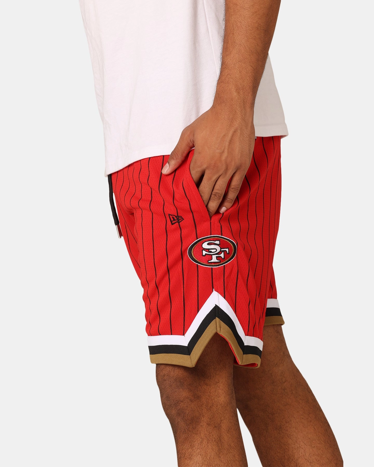 New Era San Francisco 49ers Pinstripe Shorts OTC ReflectiveAccents beauty industry
