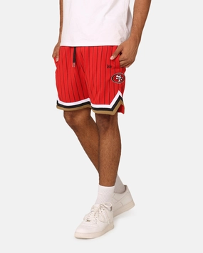 No Slip Grip Temperature Regulating Tech New Era San Francisco 49ers Pinstripe Shorts OTC