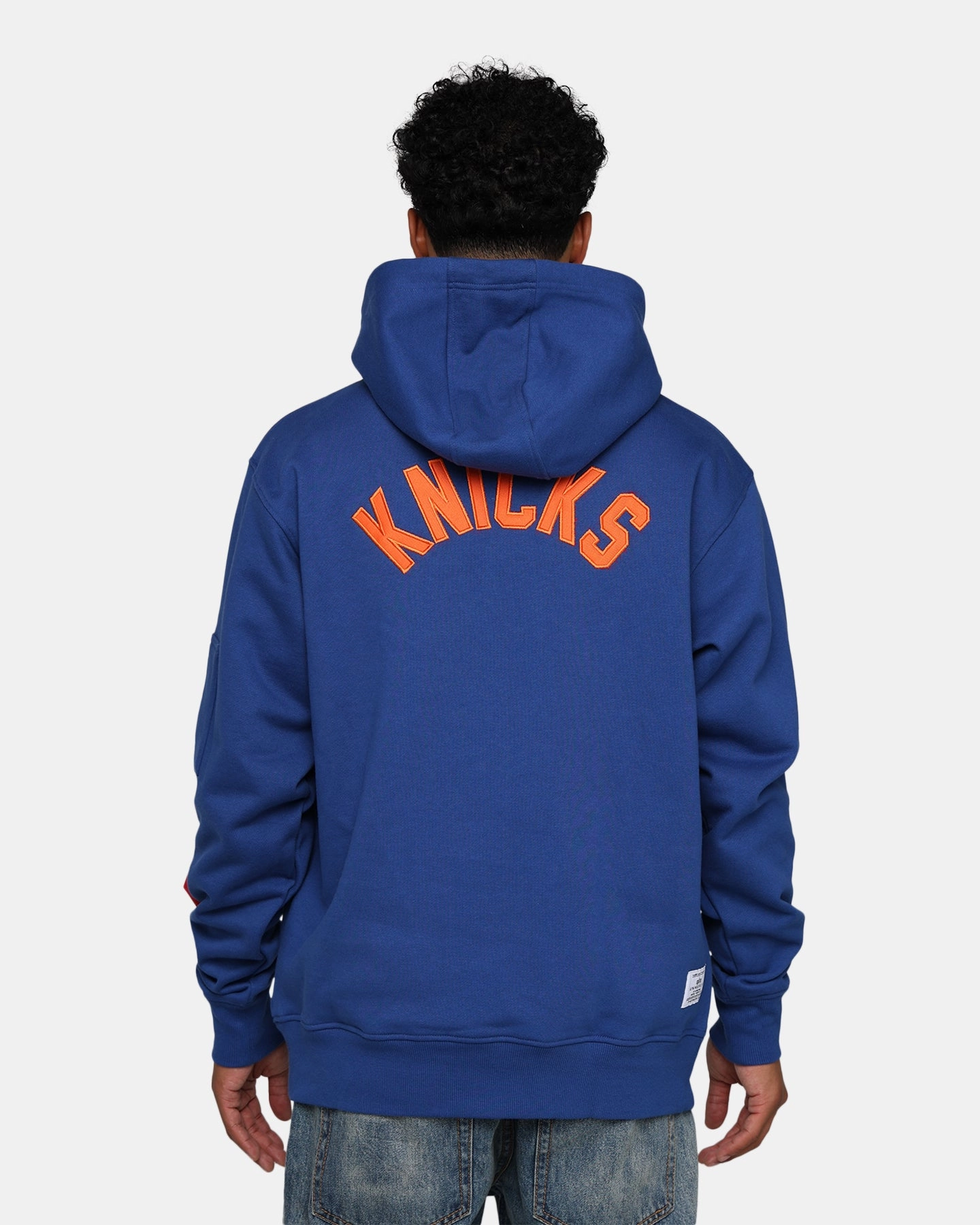 Compression Fit Hike New Era X Alpha Industries New York Knicks Zipper Hoodie Blue
