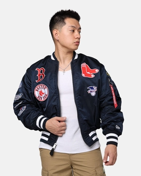 New Era X Alpha Series X MLB Boston Red Sox MA-1 Bomber Jacket Navy Notice