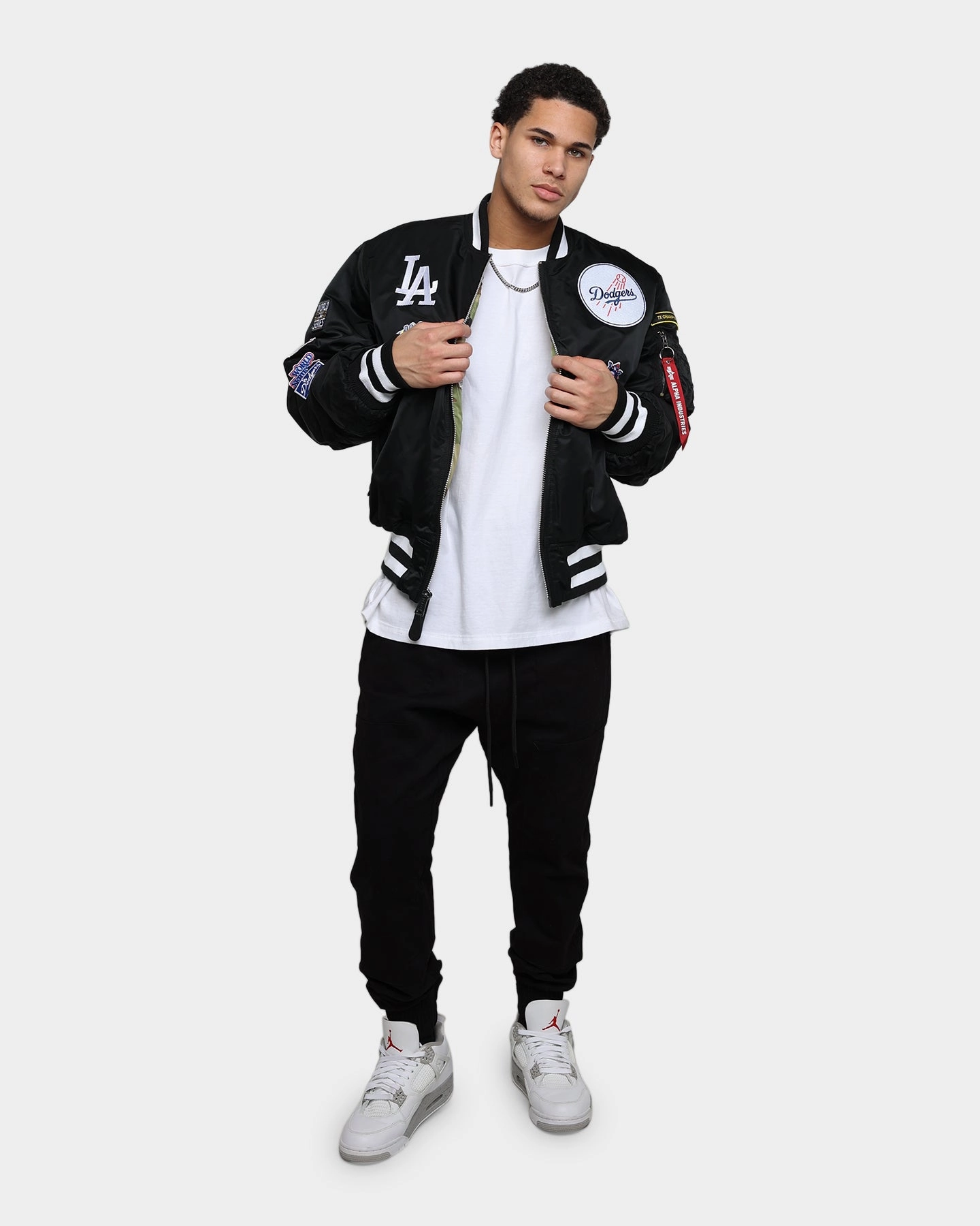 Layer Base sunny New Era X Alpha Series X MLB Los Angeles Dodgers MA-1 Bomber Jacket Black