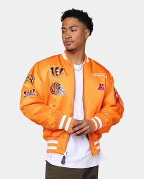 New Era X Alpha Series X NFL Cincinnati Bengals MA-1 Bomber Jacket Orange/Black non adjustable