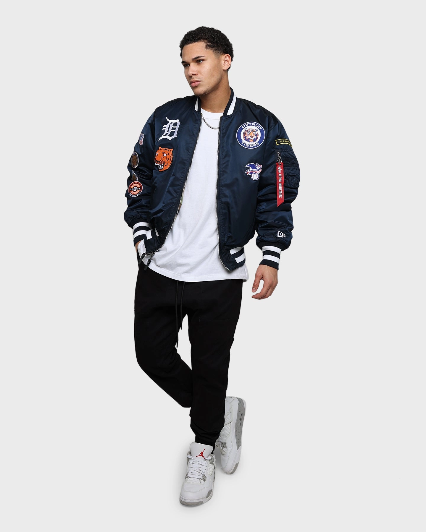 Core Utility New Era X Alpha Series X NFL Detroit Tigers MA-1 Bomber Jacket Blue