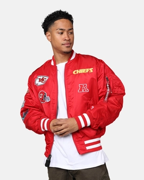 New Era X Alpha Series X NFL Kansas City Chiefs MA-1 Bomber Jacket Navy/Magenta car Generosity