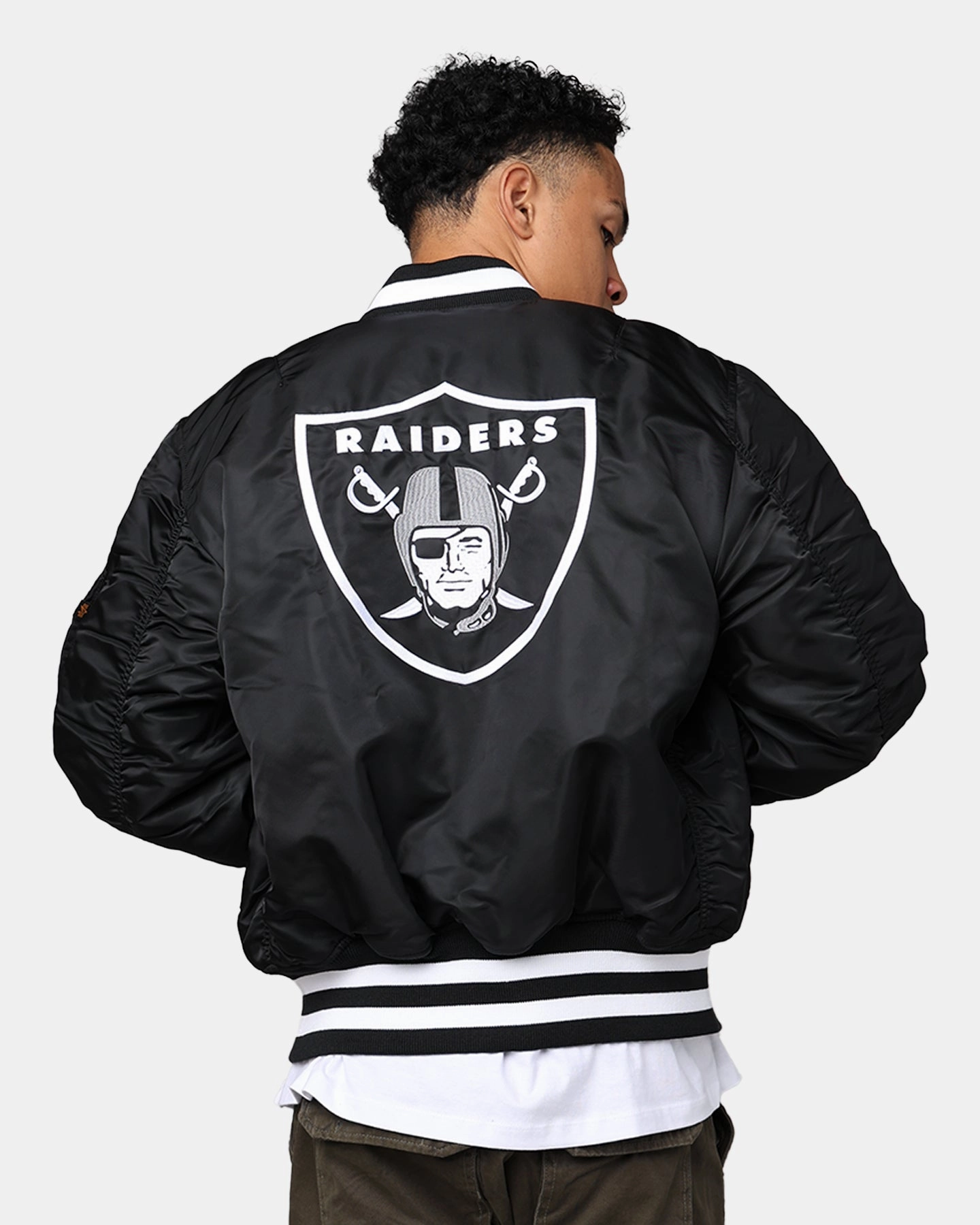 Invoice Noise Free Movement New Era X Alpha Series X NFL Las Vegas Raiders MA-1 Bomber Jacket Black