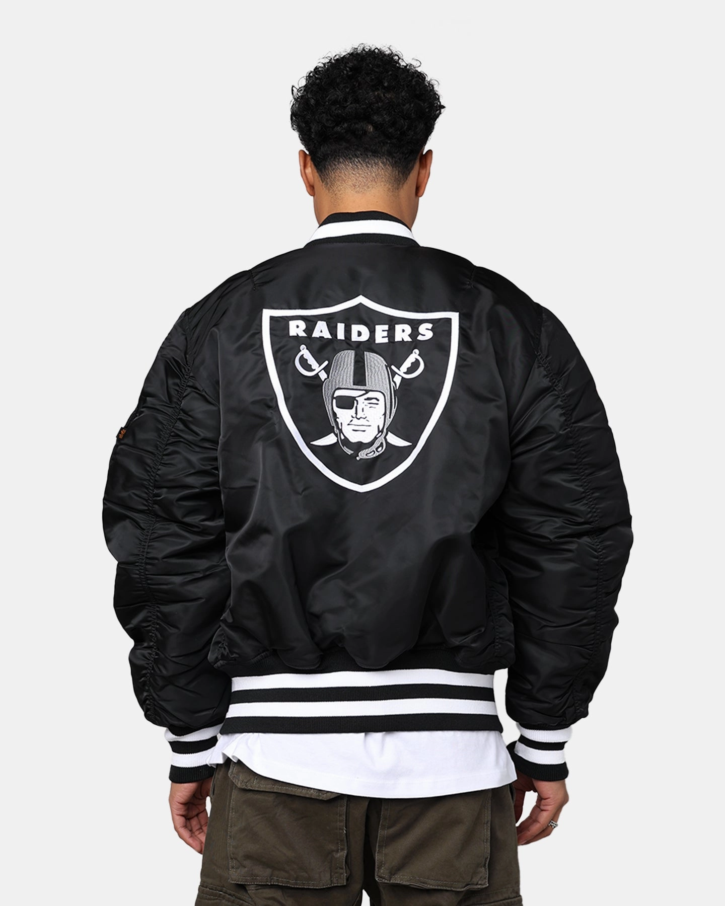 New Era X Alpha Series X NFL Las Vegas Raiders MA-1 Bomber Jacket Black multi-color