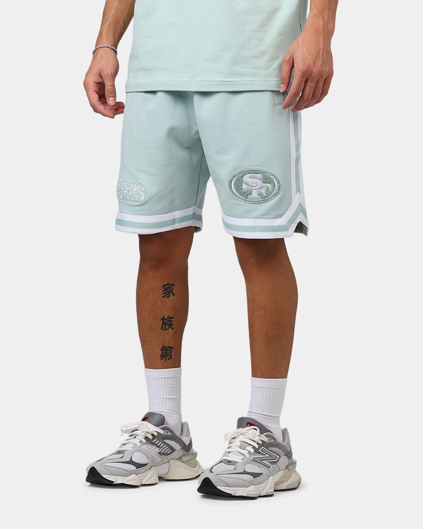 New San Francisco 49ers 'Logo Select Mint' Shorts Mint/White Casual Clothing Low Bulk Waistband