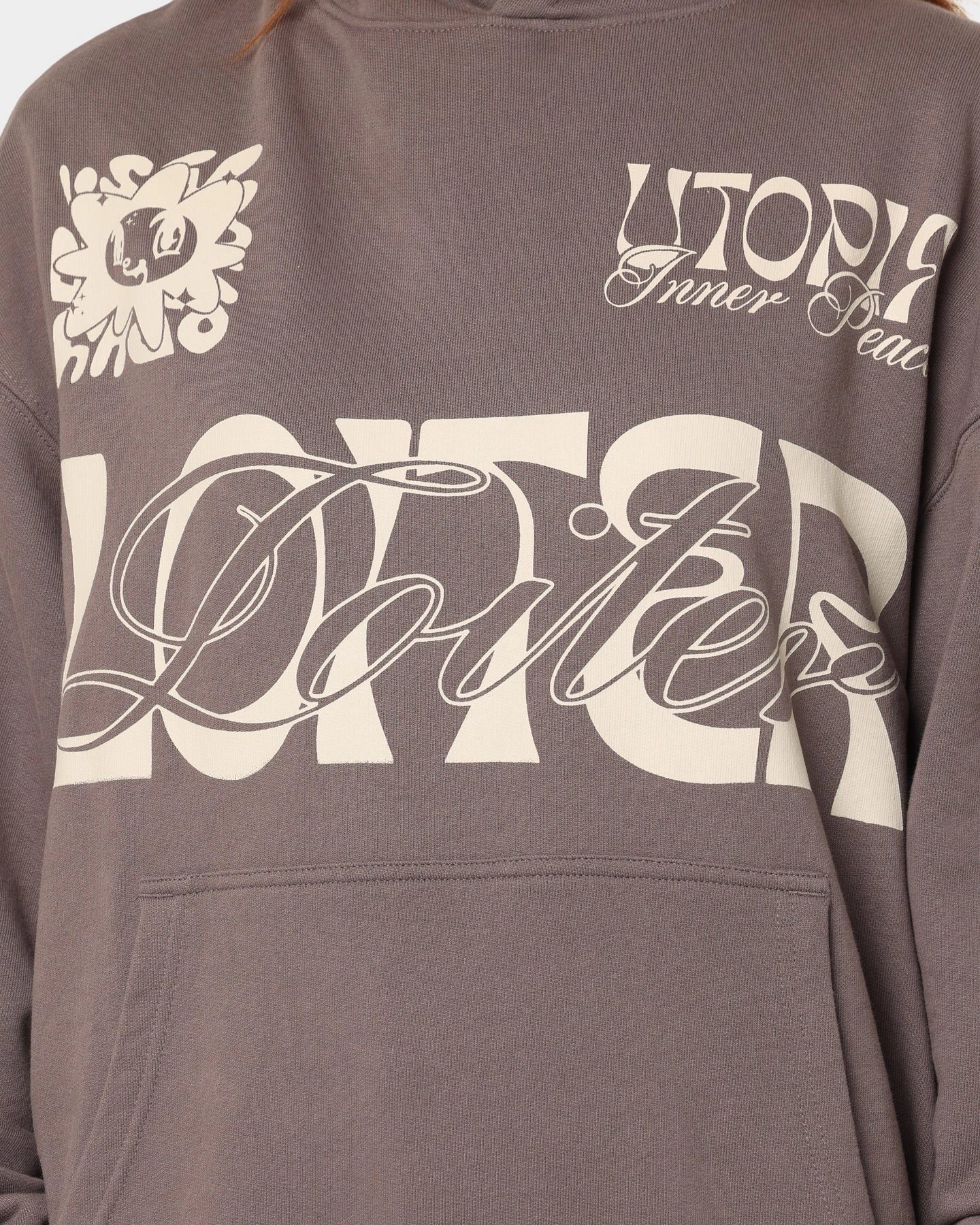 Loiter Inner Peace Hoodie Charcoal Regular-fit