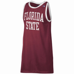 Functional Comfort Champion Women's Florida State Mesh Jersey Tank Dress - Garnet