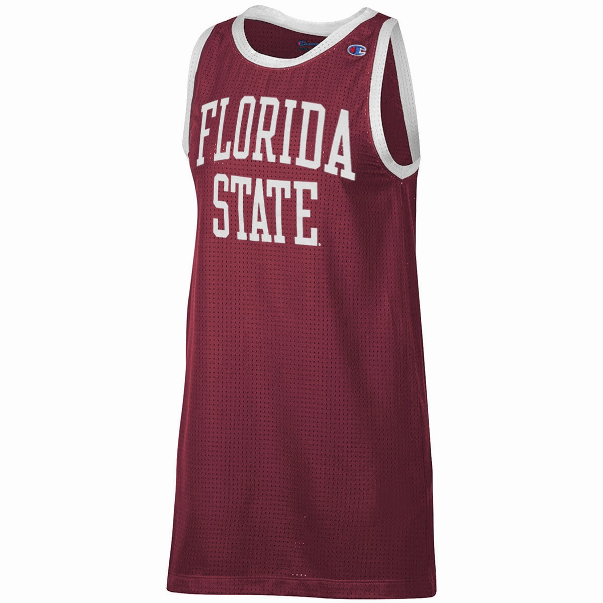 Mood Booster Sheer-Overlay Champion Women's Florida State Mesh Jersey Tank Dress - Garnet
