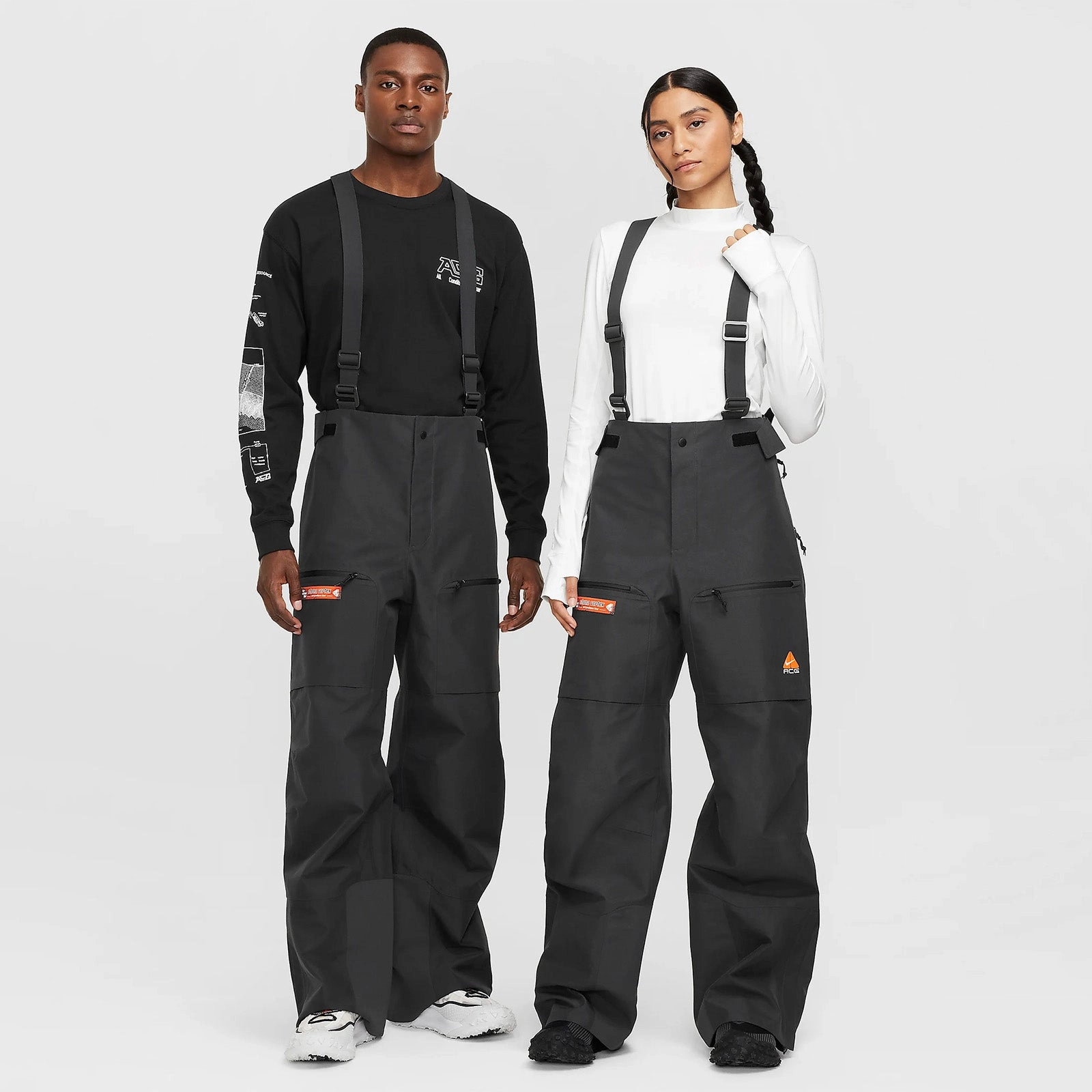 Stretch Material SlipResistantFastenings Nike Acg Gore Tex Chena Vortex Overalls "Anthracite'