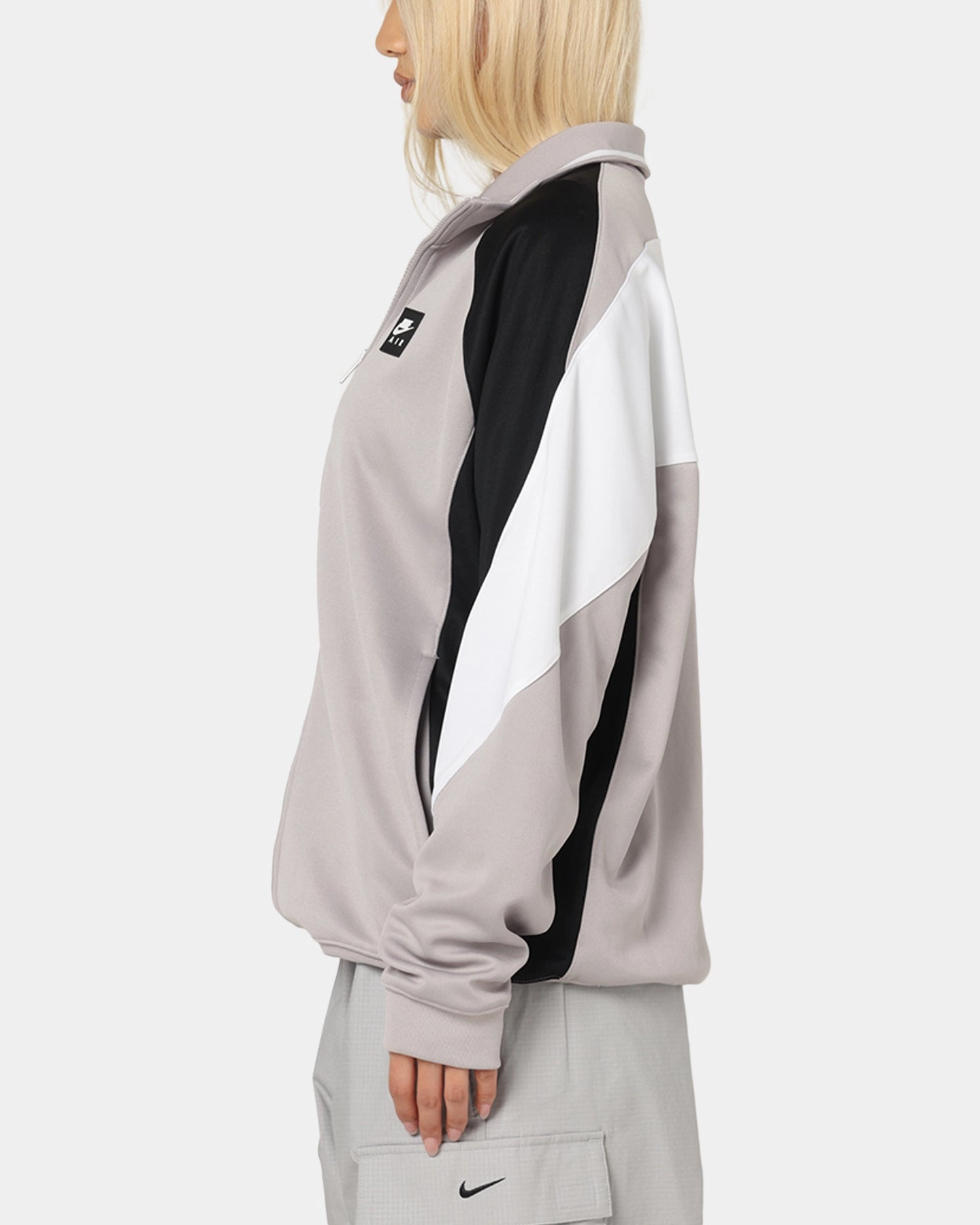 fitted fit Express Nike Air Poly-Knit Zip Jacket Grey/Black