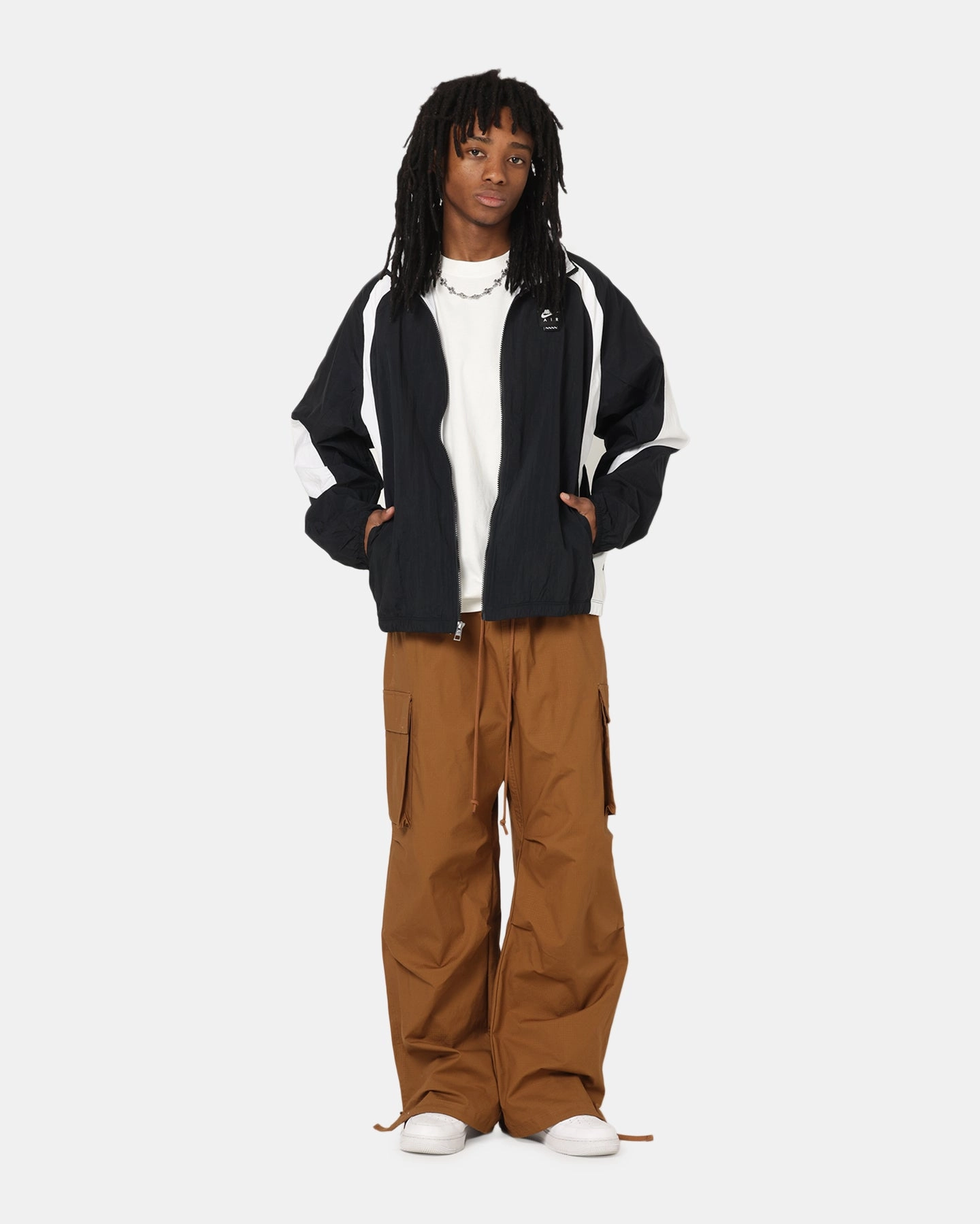 Nike Air Woven Track Jacket Black/White/Black Comfy Layer