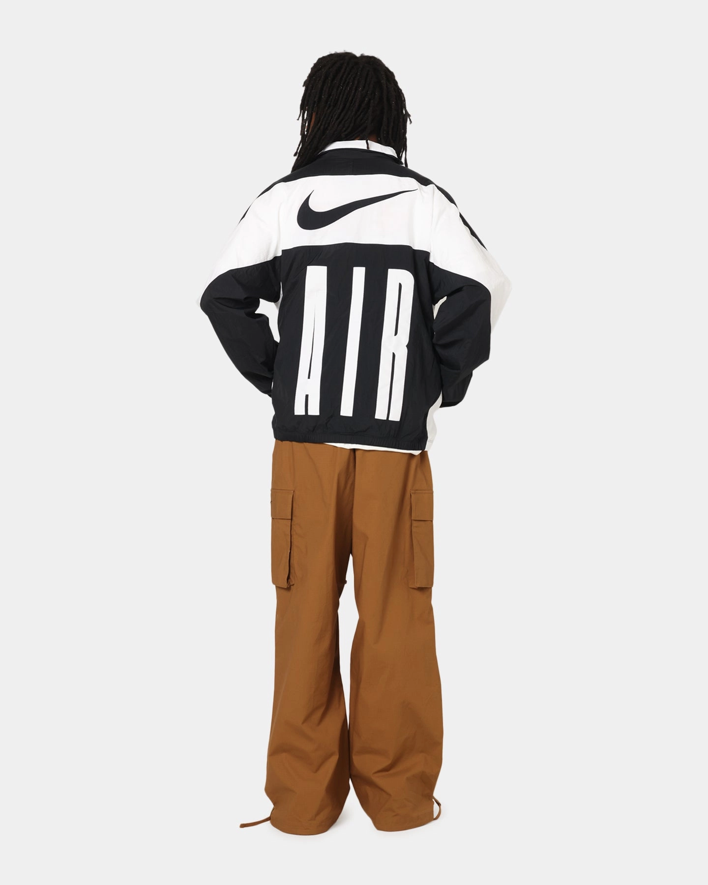 Elderly Nike Air Woven Track Jacket Black/White/Black