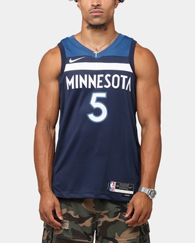 Nike Anthony Edwards Minnesota Timberwolves #5 Icon Edition 2022/23 Nike Dri-Fit NBA Swingman Jersey College Navy UV Protection Fabric