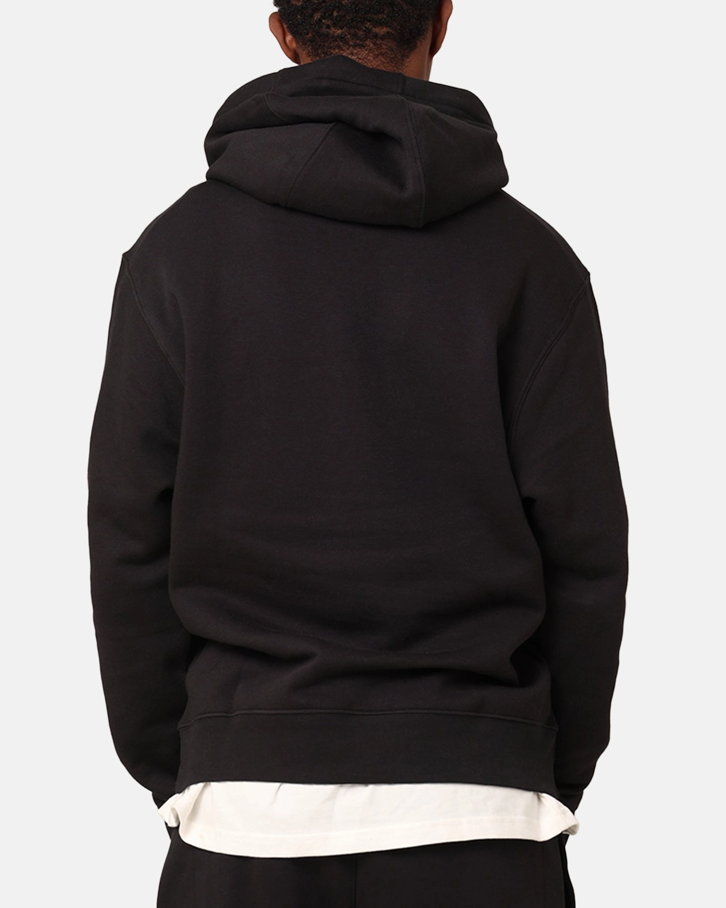 Nike Club Fleece Pullover Hoodie Black/Sail Classic Jacket Fit Shawl