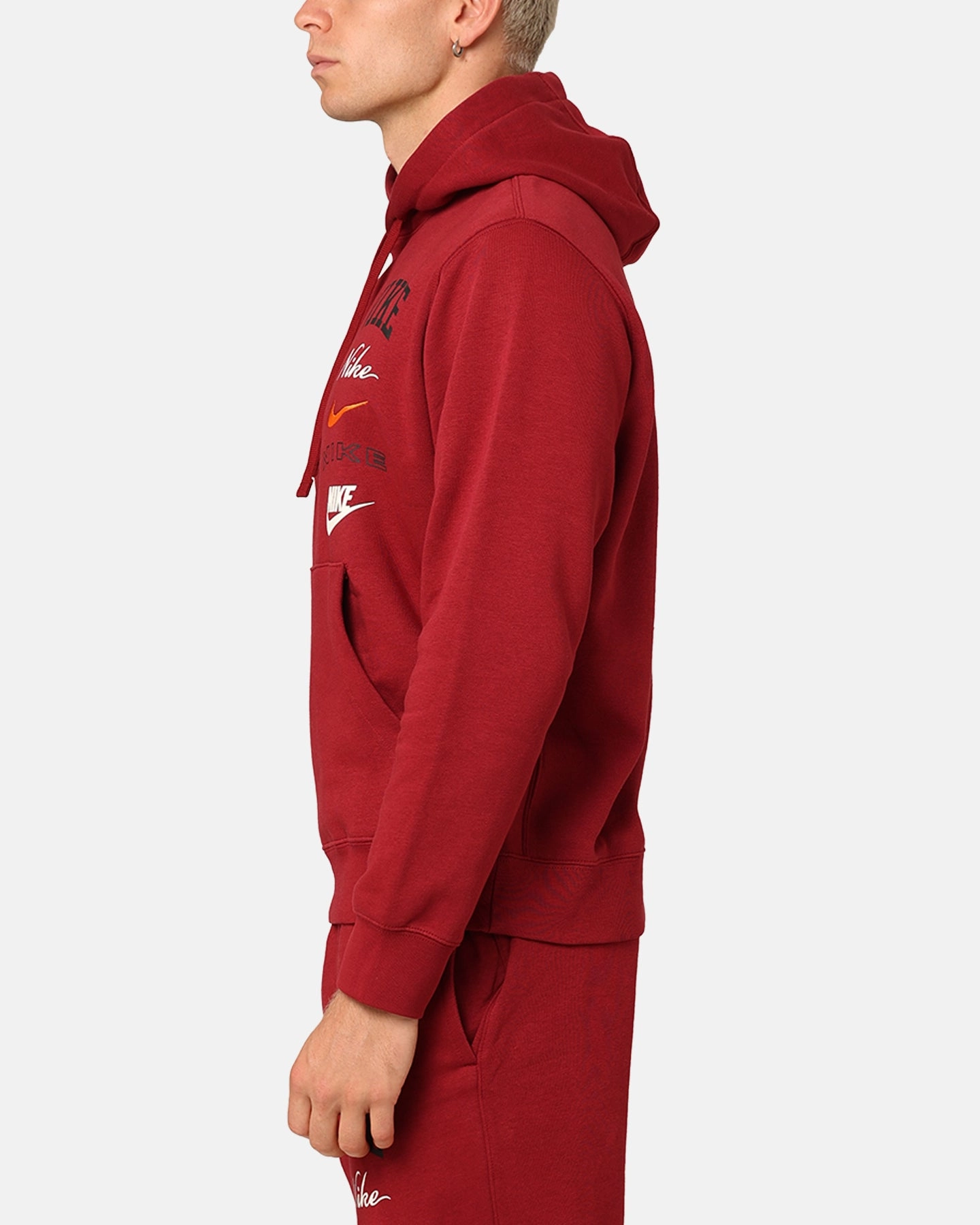 Everyday Comfort Odor Control Treatment Nike Club Fleece Pullover Hoodie Team Red/Sail