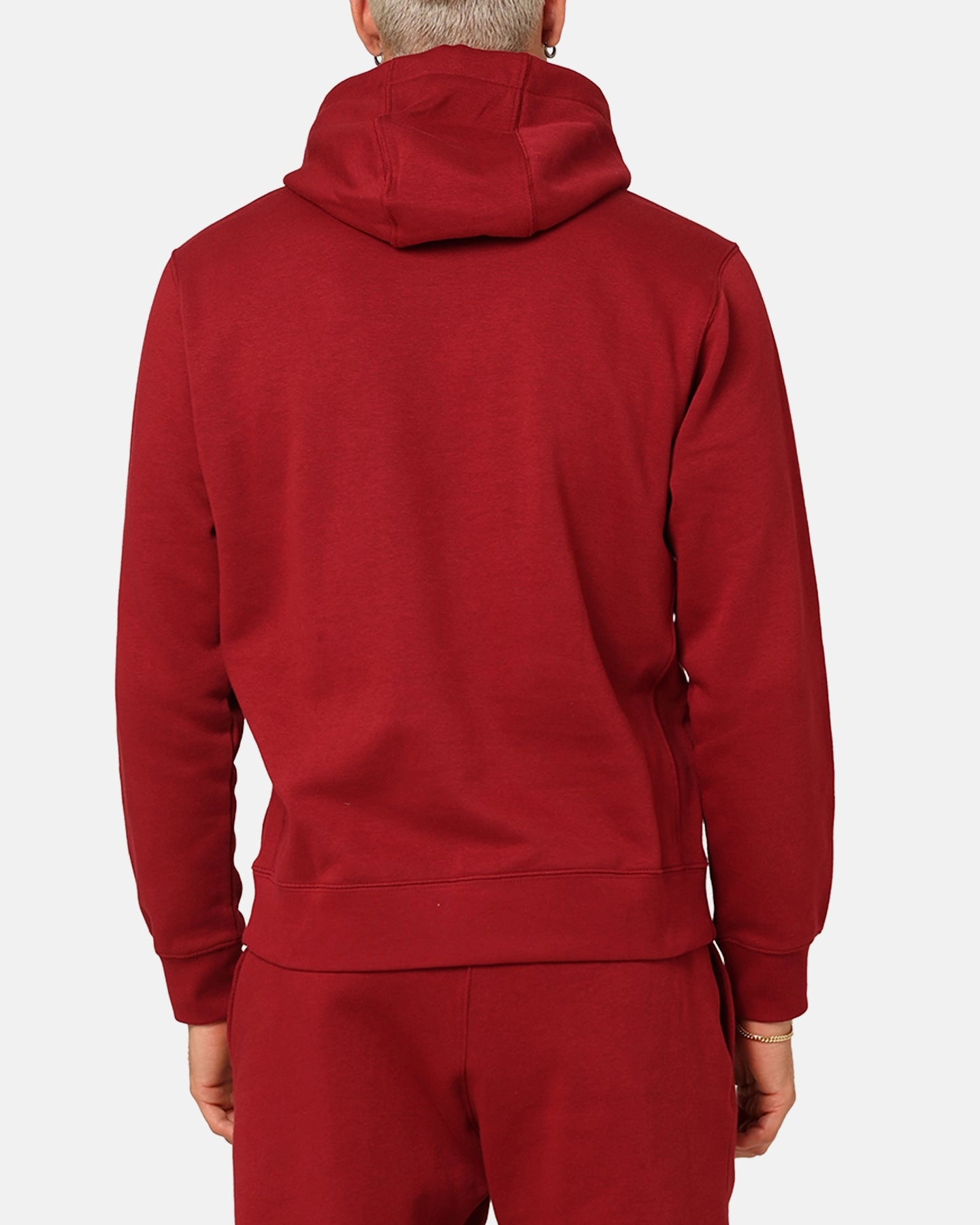 variety Compact Storage Design Nike Club Fleece Pullover Hoodie Team Red/Sail