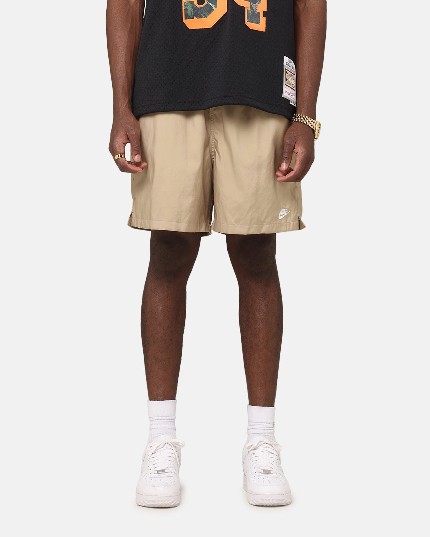 Nike Club Flow Shorts Beige/White Linen shorts petite size