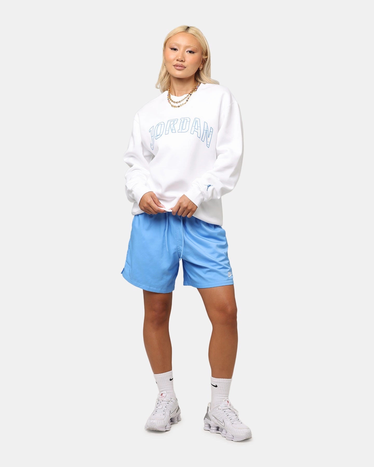 Sporty Edge Moisture Wicking Lining Nike Club Flow Shorts University Blue