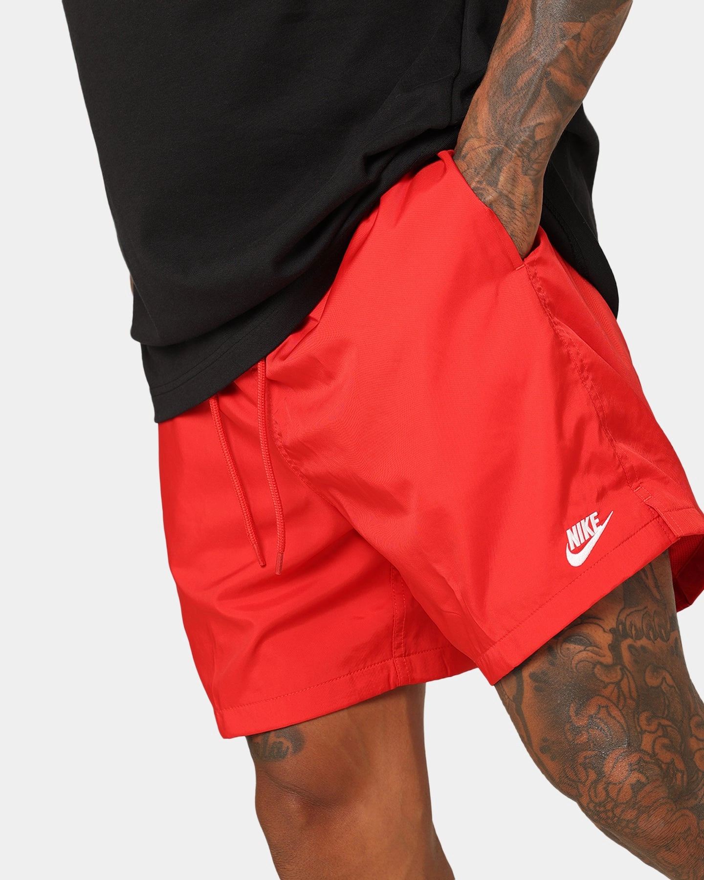 Nike Club Flow Shorts University Red Practical Wear Static Free Finish