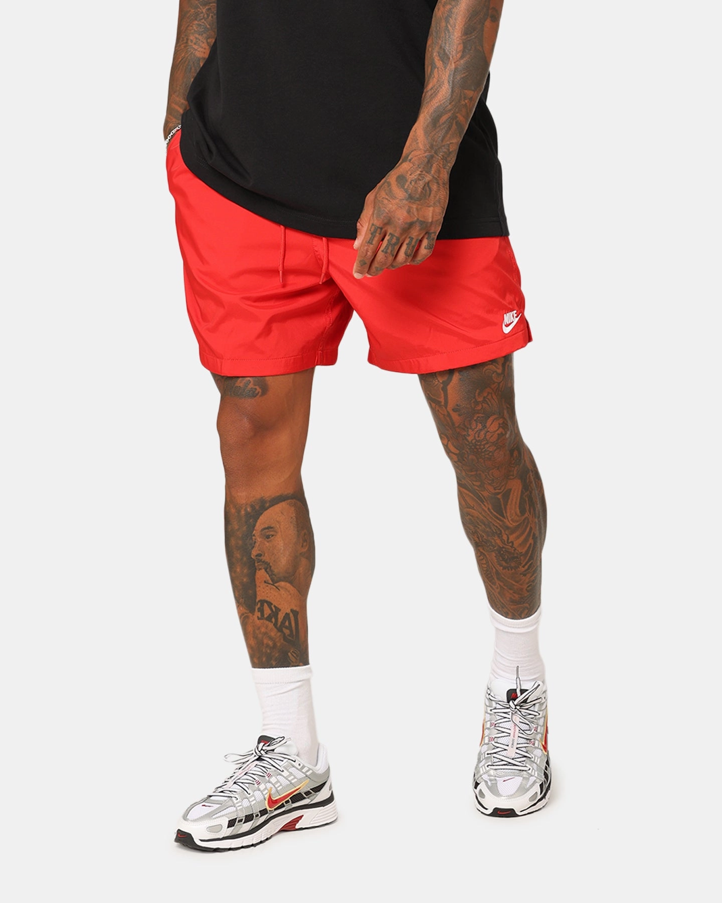 Nike Club Flow Shorts University Red Hidden Storage Compartment