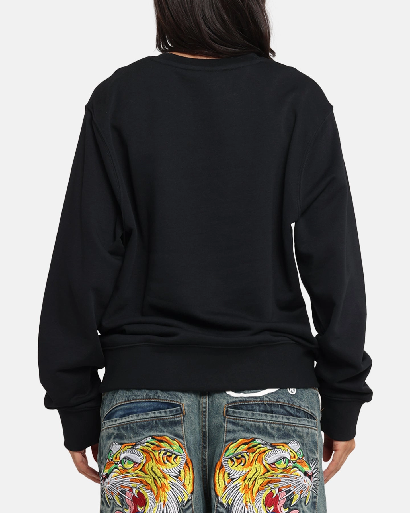 Relaxed Daily Style Nike Club French Terry Crewneck Black/White
