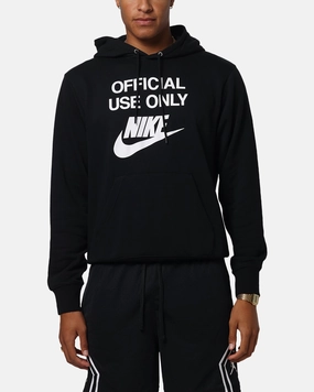 Nike Club French Terry Pullover Hoodie Black/Black/White Heavy Duty amphibious operation