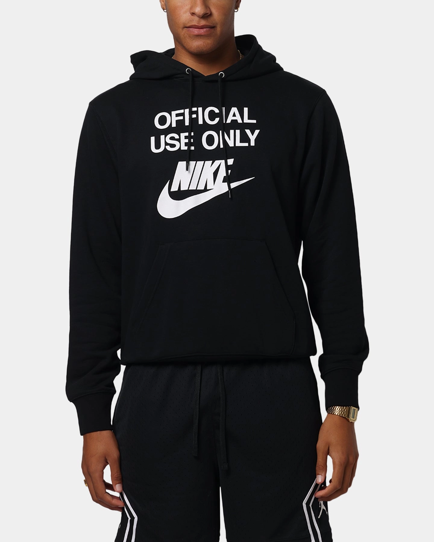 Nike Club French Terry Pullover Hoodie Black/Black/White Heavy Duty amphibious operation