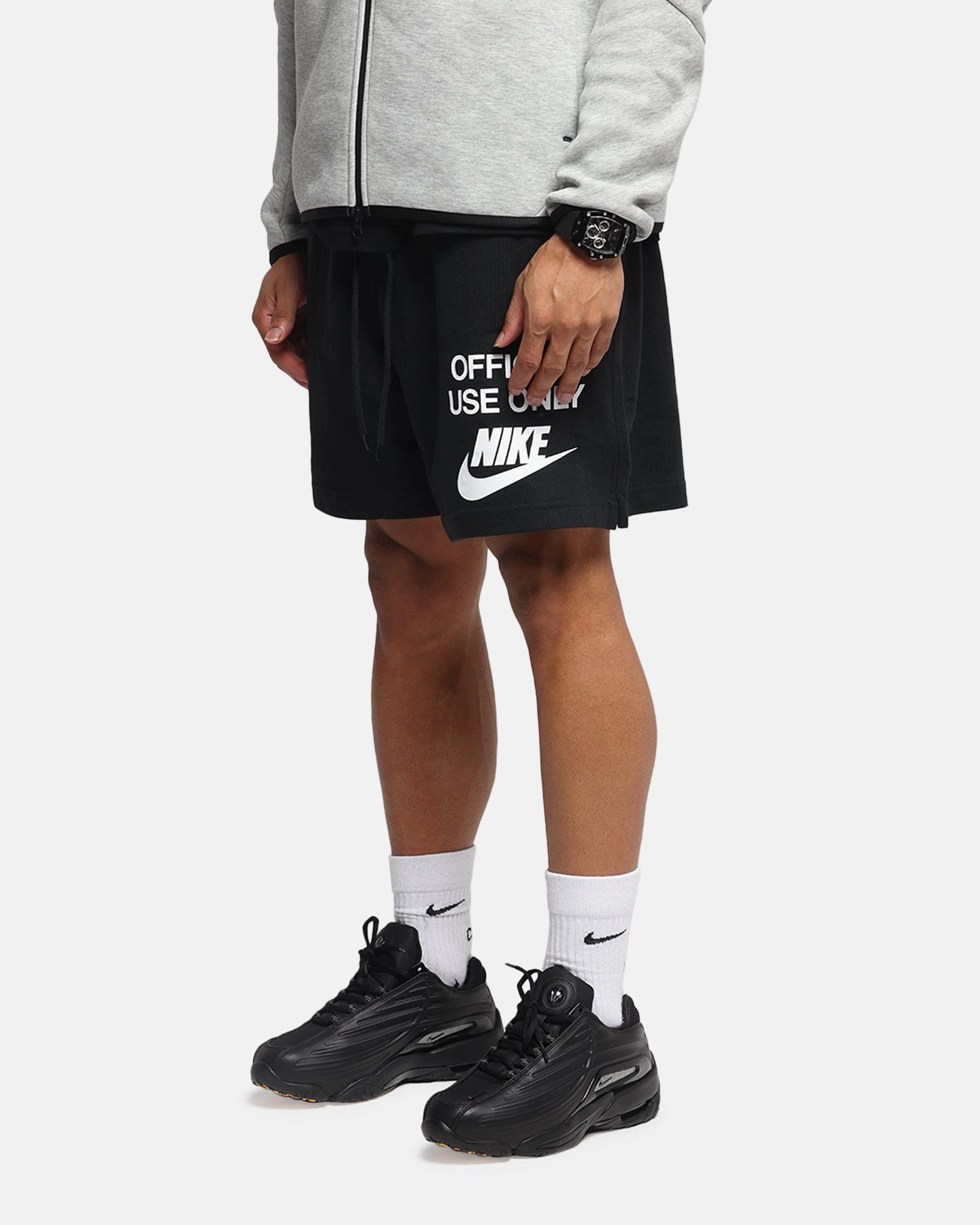 Nike Club Knit Shorts Black/Black/White RipstopMaterial