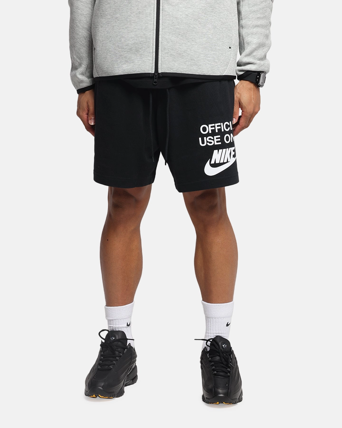 Nike Club Knit Shorts Black/Black/White Sun Protection Fabric Comfortable Wear