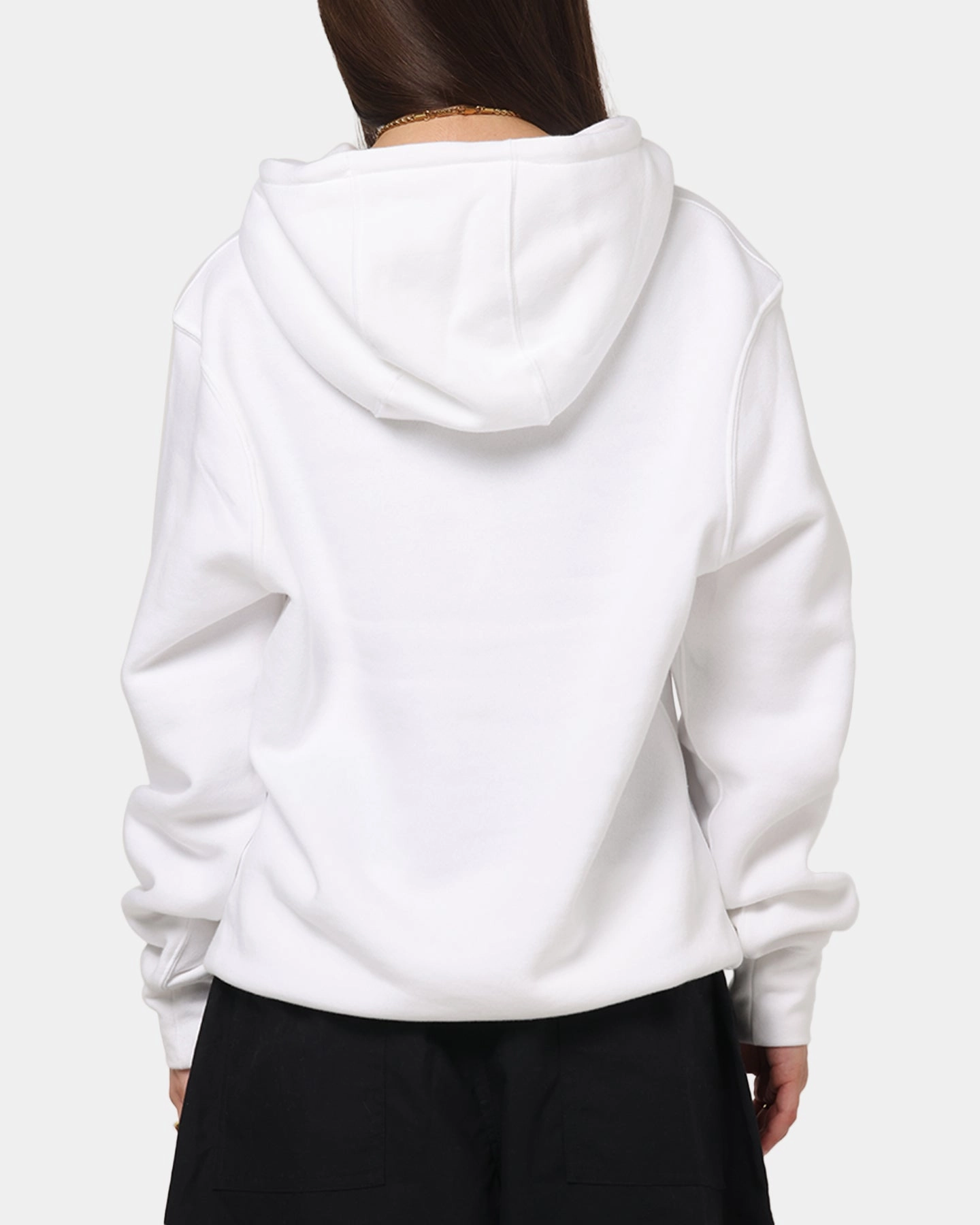 Nike Club Pullover Fleece Hoodie White/White/Black Cold Weather