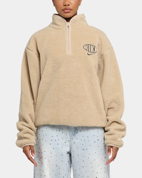 Light Reflective Zippers Nike Club Sustainable Winterized Half Zip Top Grain/Medium Ash Grey
