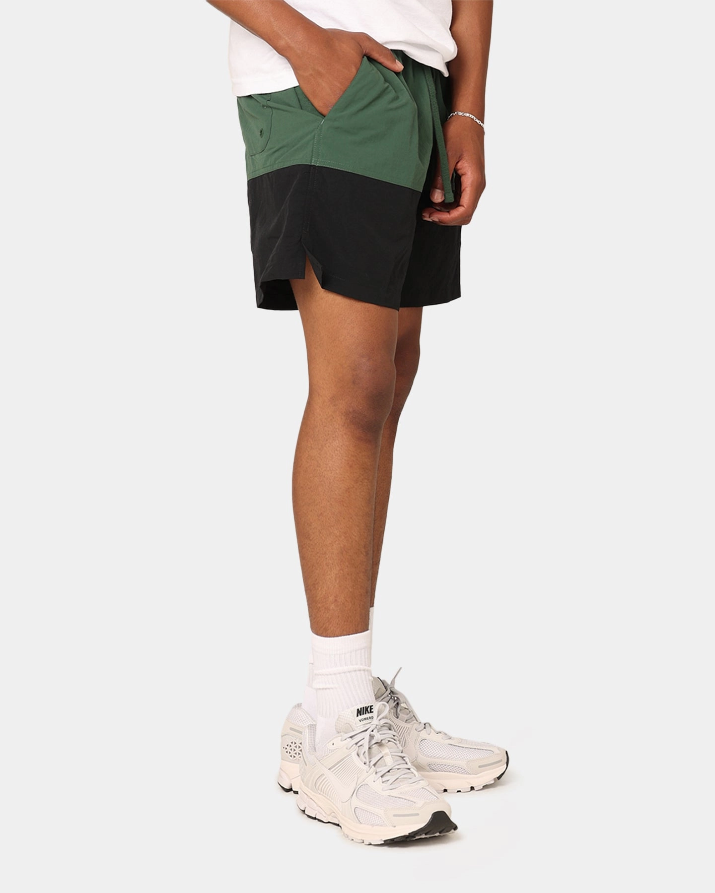 Work Ready Nike Club  Woven Colour-Blocked Shorts Fir/Black/White