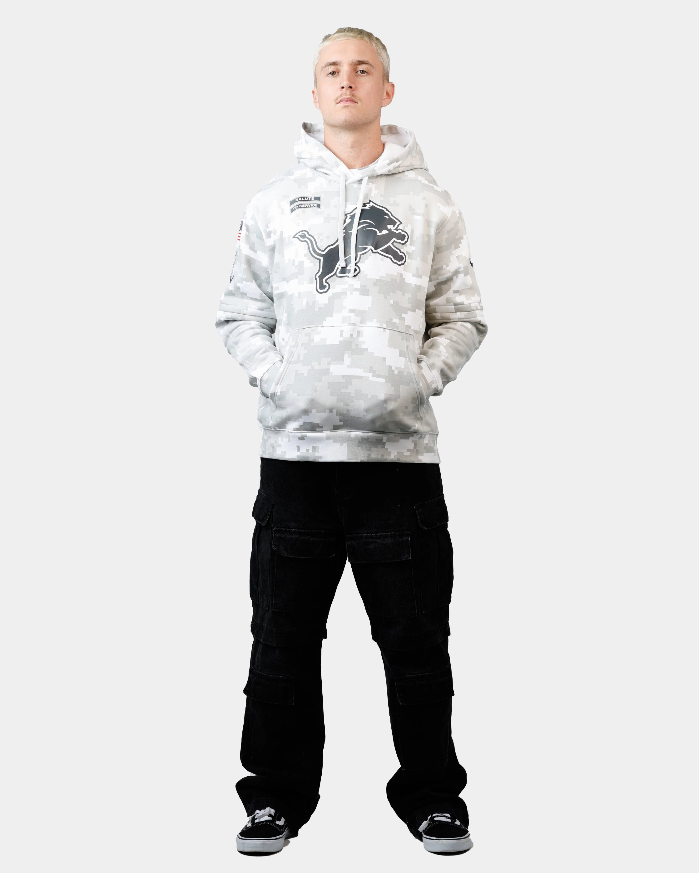Nike Detroit Lions Salute to Service Hoodie Camouflage Art