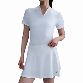 Nike Dri-FIT Tour Flouncy Golf Skirt White/Black - FW25 Women Seasonal Drop Draped Design