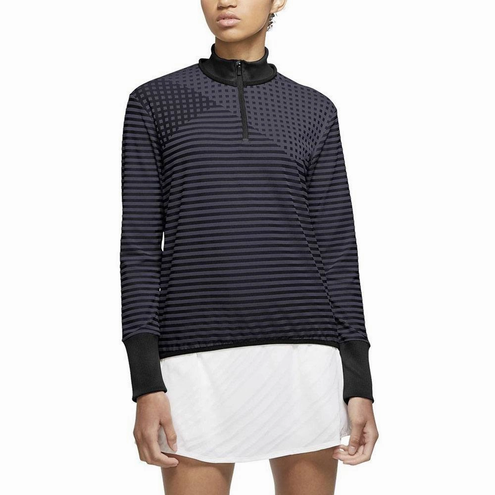 Daily Essential Smart Design Nike Dri-FIT UV Ace Half-Zip Golf Pullover Black/Gridiron - FW20 Women