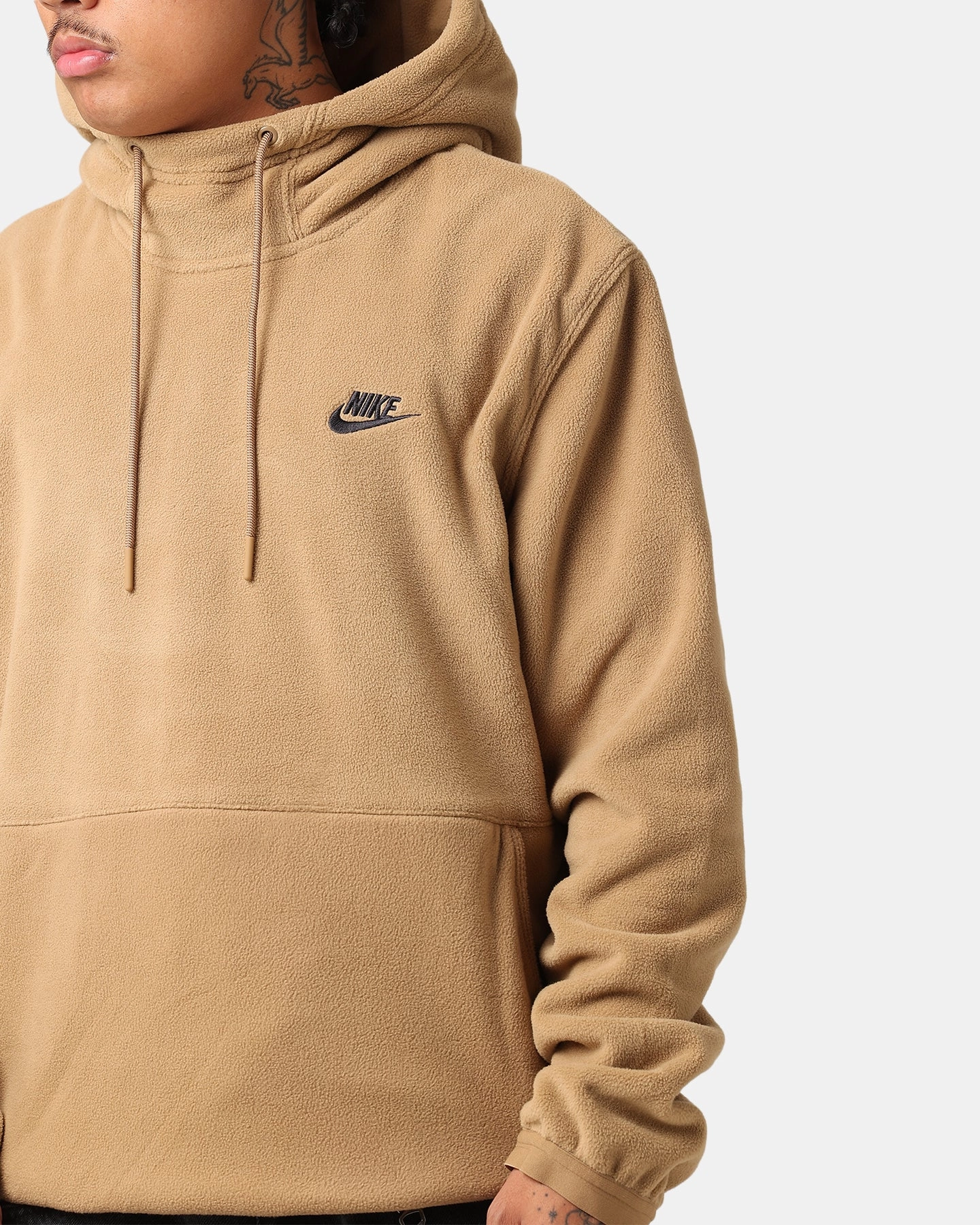 Nike Fleece Winter Pullover Hoodie Dark Driftwood/Black Compact Packable