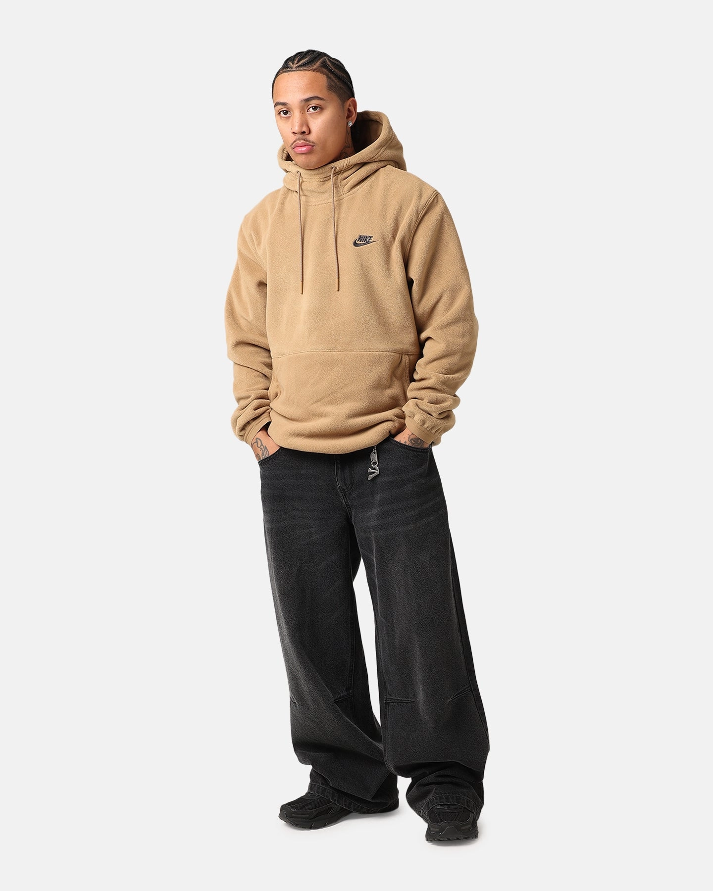 Nike Fleece Winter Pullover Hoodie Dark Driftwood/Black music concert Share