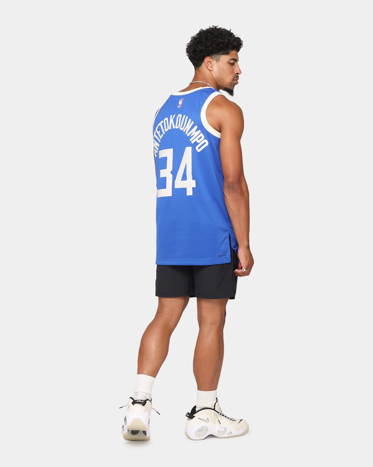Nike Giannis Antetokounmpo Milwaukee Bucks #34 City Edition 2024/25 Nike Dri-Fit NBA Swingman Jersey Game Royal Quick Pullover Design Sport Flex