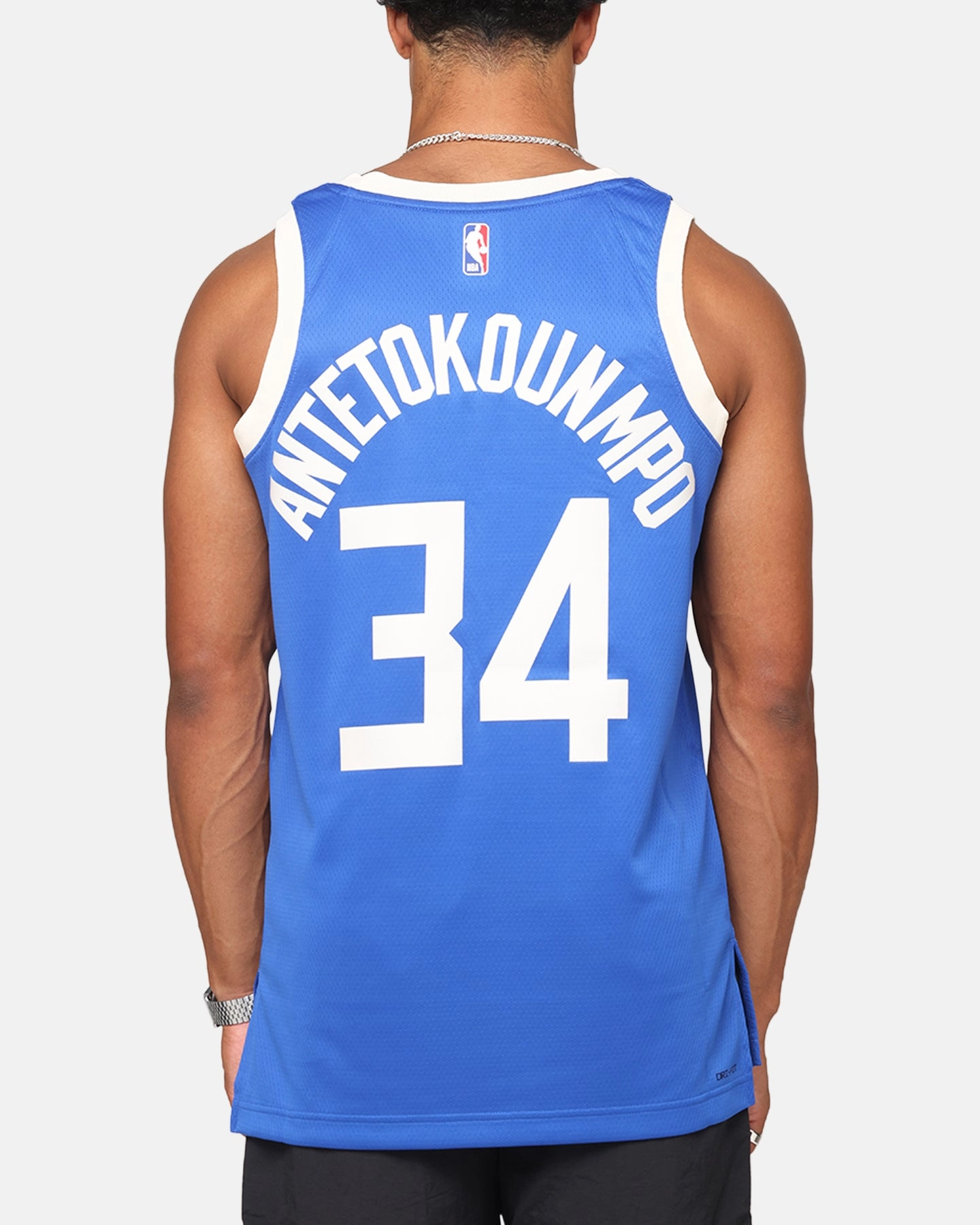 Nike Giannis Antetokounmpo Milwaukee Bucks #34 City Edition 2024/25 Nike Dri-Fit NBA Swingman Jersey Game Royal Temperature Regulating Technology Breathable Sportswear Fabric