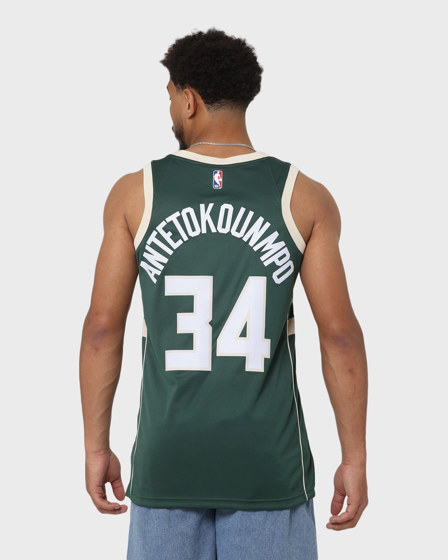 Quick Movement Anti Pilling Fabric Nike Giannis Antetokounmpo Milwaukee Bucks #34 Icon Edition 2022/23 Nike Dri-FIT NBA Swingman Jersey Fir