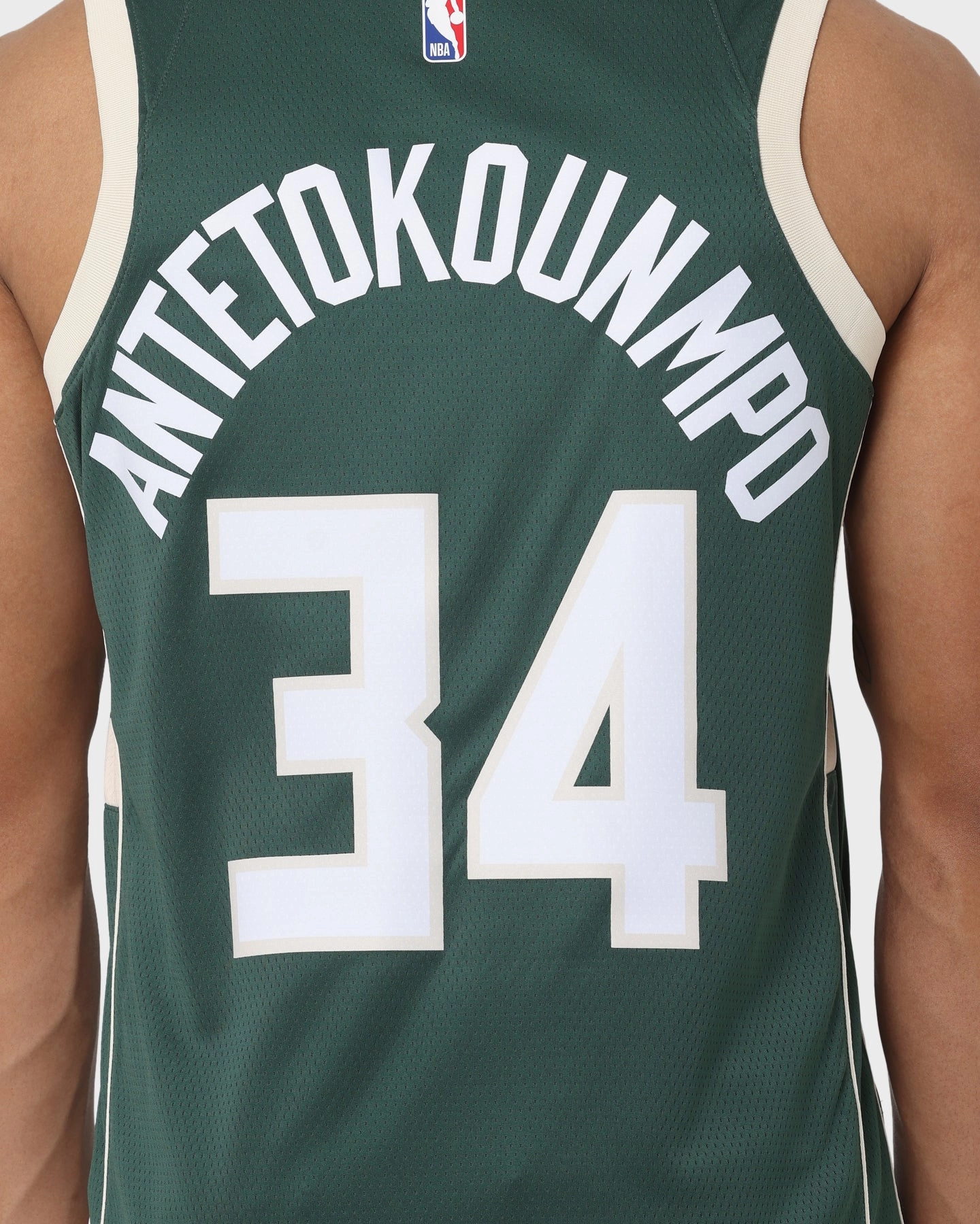 Nike Giannis Antetokounmpo Milwaukee Bucks #34 Icon Edition 2022/23 Nike Dri-FIT NBA Swingman Jersey Fir Wicking Interceptor Fabric